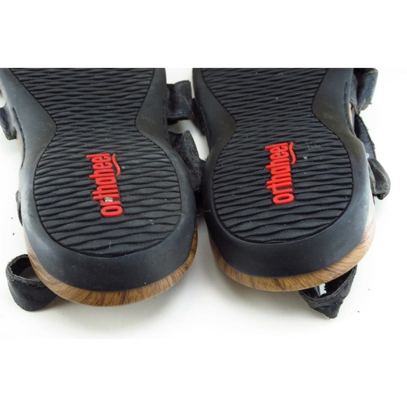 Orthaheel Sz 11 M Black Strappy Synthetic‎ Women Sandals - Picture 6 of 7